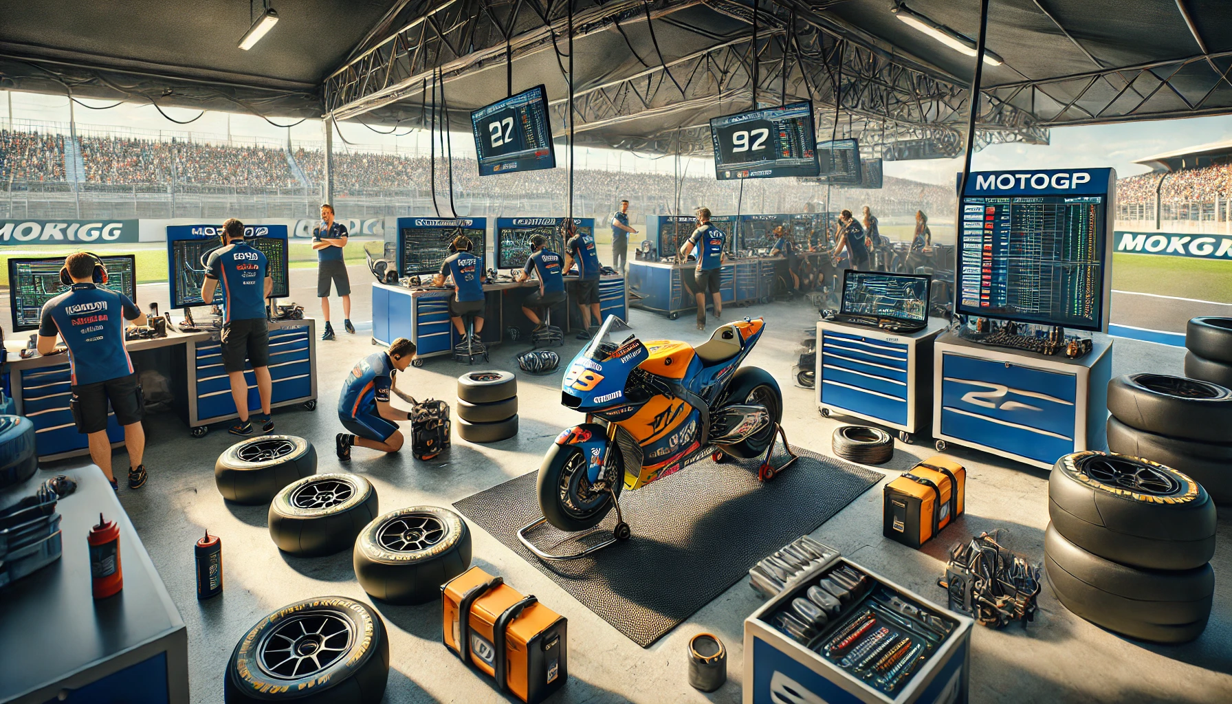 coulisse moto GP