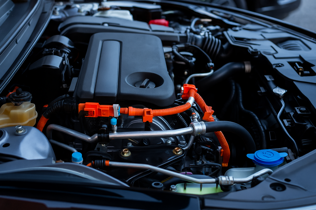 Impact carbone voiture hybride rechargeable