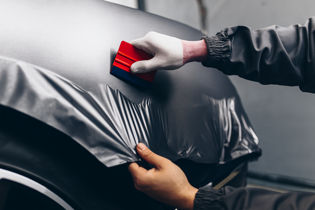 Finition métallisée voiture tendance hiver