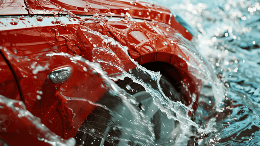 Rinçage voiture extérieur