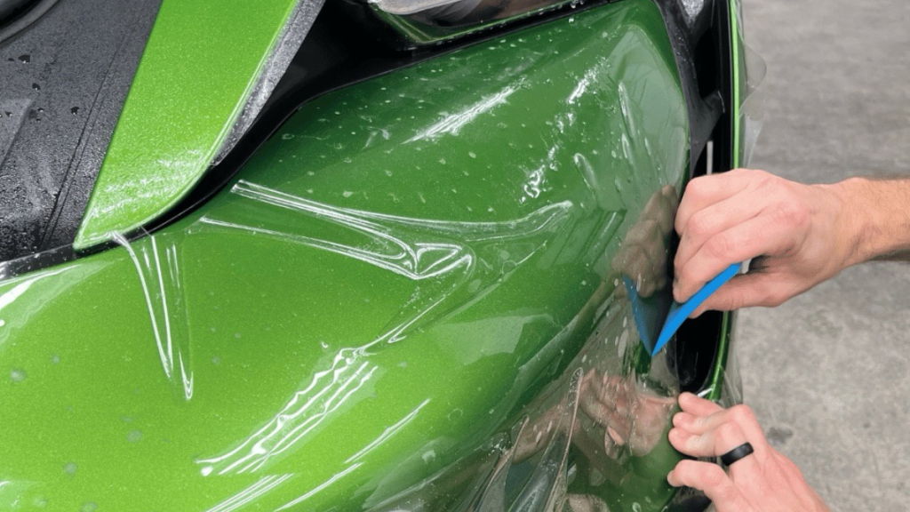 Film transparent sur carrosserie
